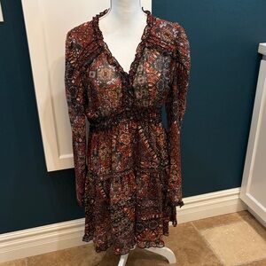 Miss Me tiered ruffle chiffon dress